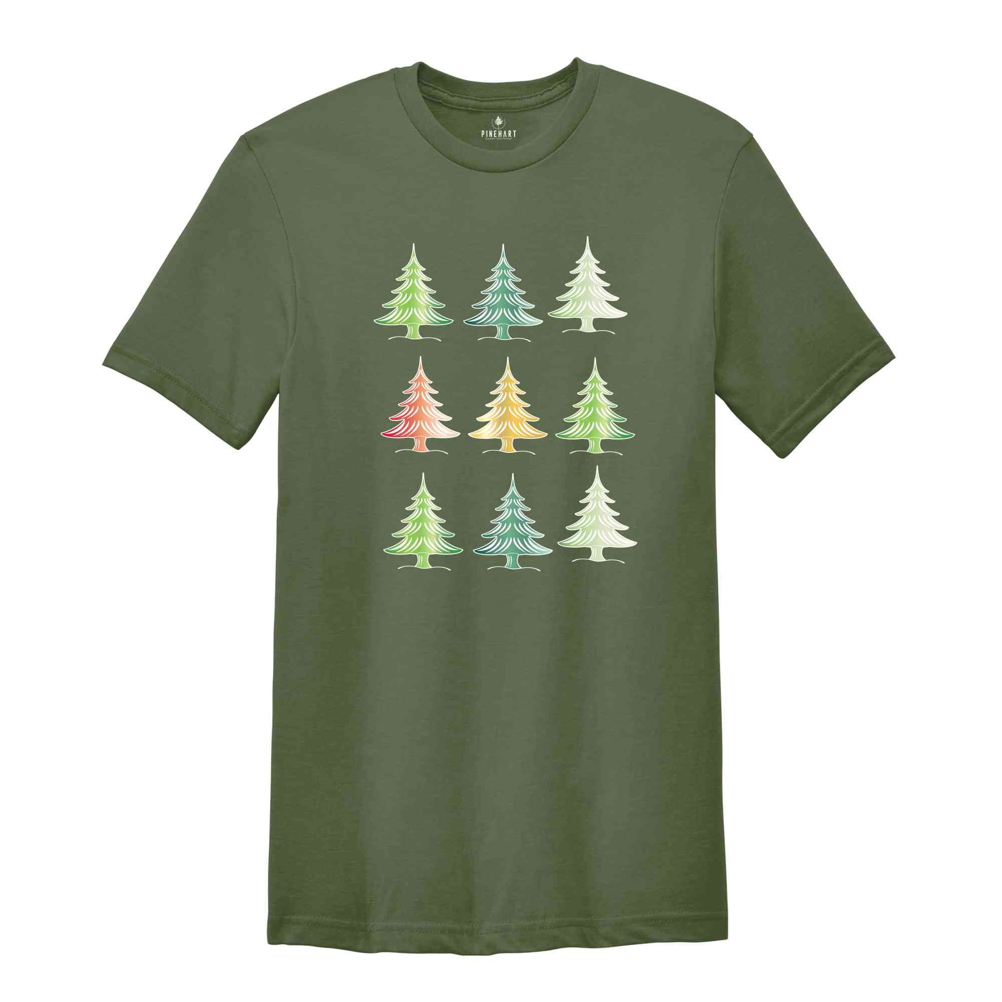 Cute Christmas Trees Shirt, Christmas Spirit Tee, Christmas Party Costume, Christmas Family Tee, 2026 Christmas Gift