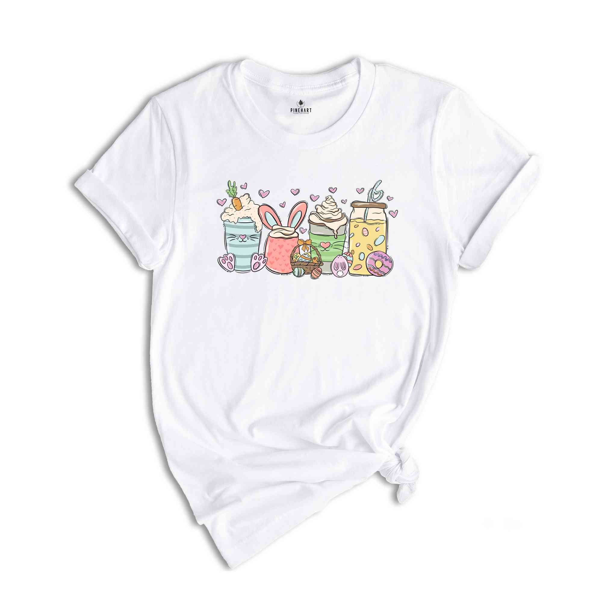 Cute Easter Coffe Cups Shirt, Easter Bunny Shirt, Easter Coffee Shirt, Coffee Lover Shirt, Happy Easter Shirt, Bunny Lover Shirt