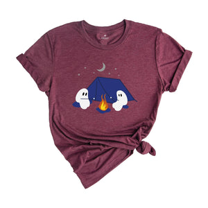 Cute Ghosts Camping Halloween Shirt, Halloween Ghost Shirt, Camping Shirt, Fall Halloween Costume Spooky Tee, Cute Boo Shirt, Halloween Gift
