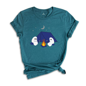 Cute Ghosts Camping Halloween Shirt, Halloween Ghost Shirt, Camping Shirt, Fall Halloween Costume Spooky Tee, Cute Boo Shirt, Halloween Gift