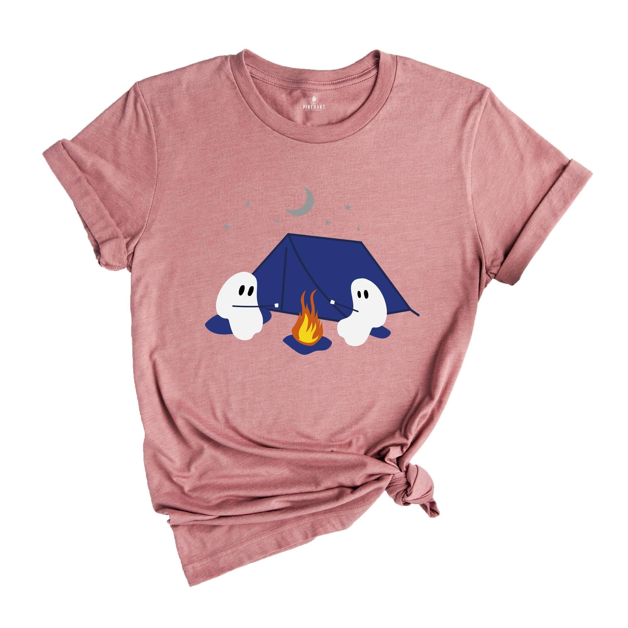 Cute Ghosts Camping Halloween Shirt, Halloween Ghost Shirt, Camping Shirt, Fall Halloween Costume Spooky Tee, Cute Boo Shirt, Halloween Gift