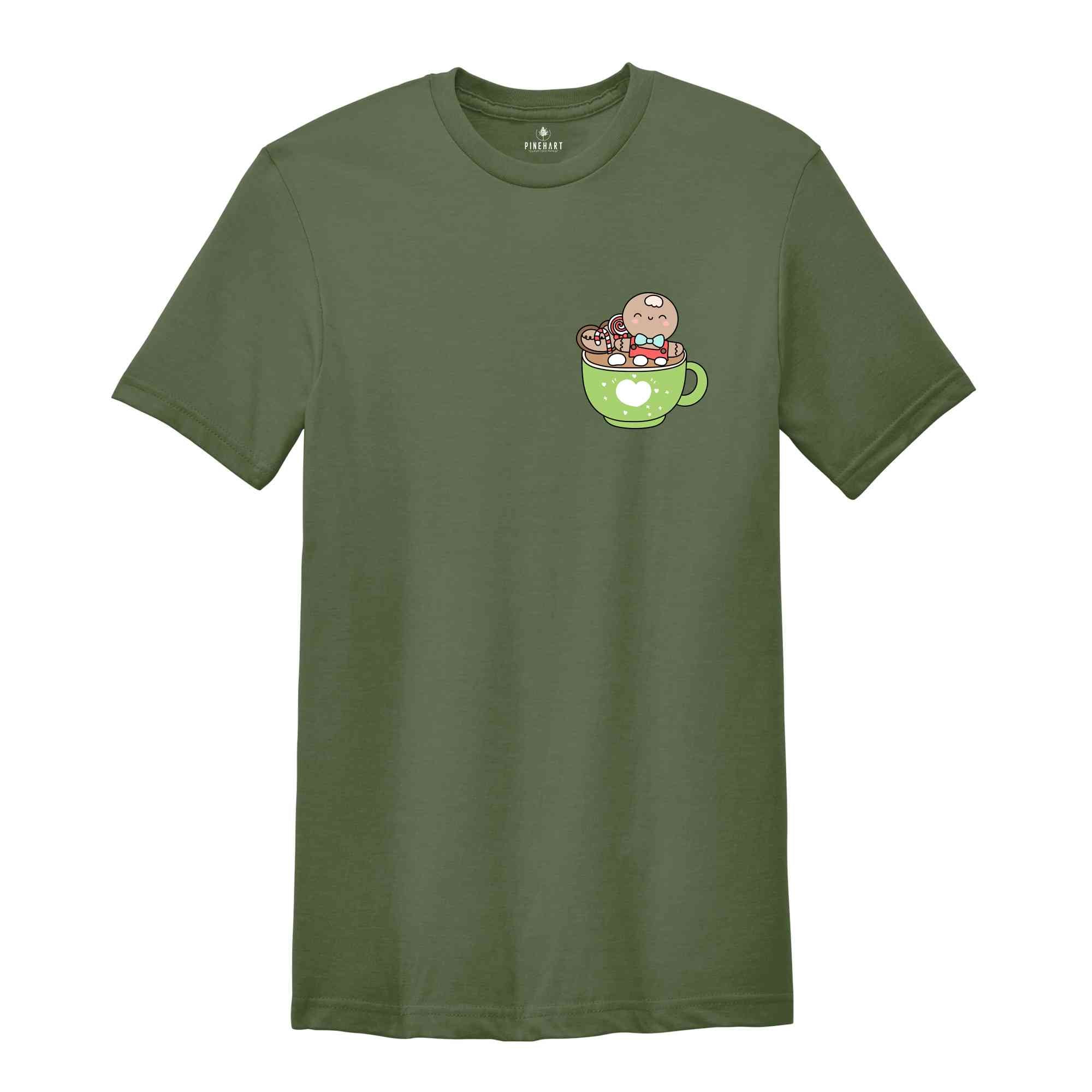 Cute Gingerbread Man Shirt, Hot Chocolate Shirt, Cute Xmas Shirt, Christmas Party Tee, Christmas Reunion, Christmas Sweatshirt