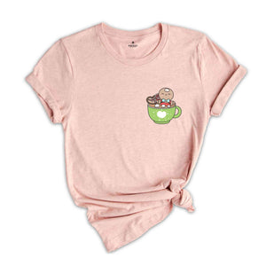Cute Gingerbread Man Shirt, Hot Chocolate Shirt, Cute Xmas Shirt, Christmas Party Tee, Christmas Reunion, Christmas Sweatshirt