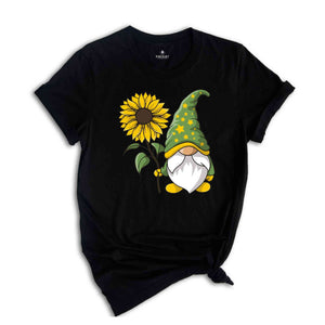 Cute Gnome Shirt, Daisy Graphic Tees, Floral Shirts for Women, Spring T-Shirt, Summer Clothing, Gift for Her, Gnome Gifts, Kids Gnome Shirts