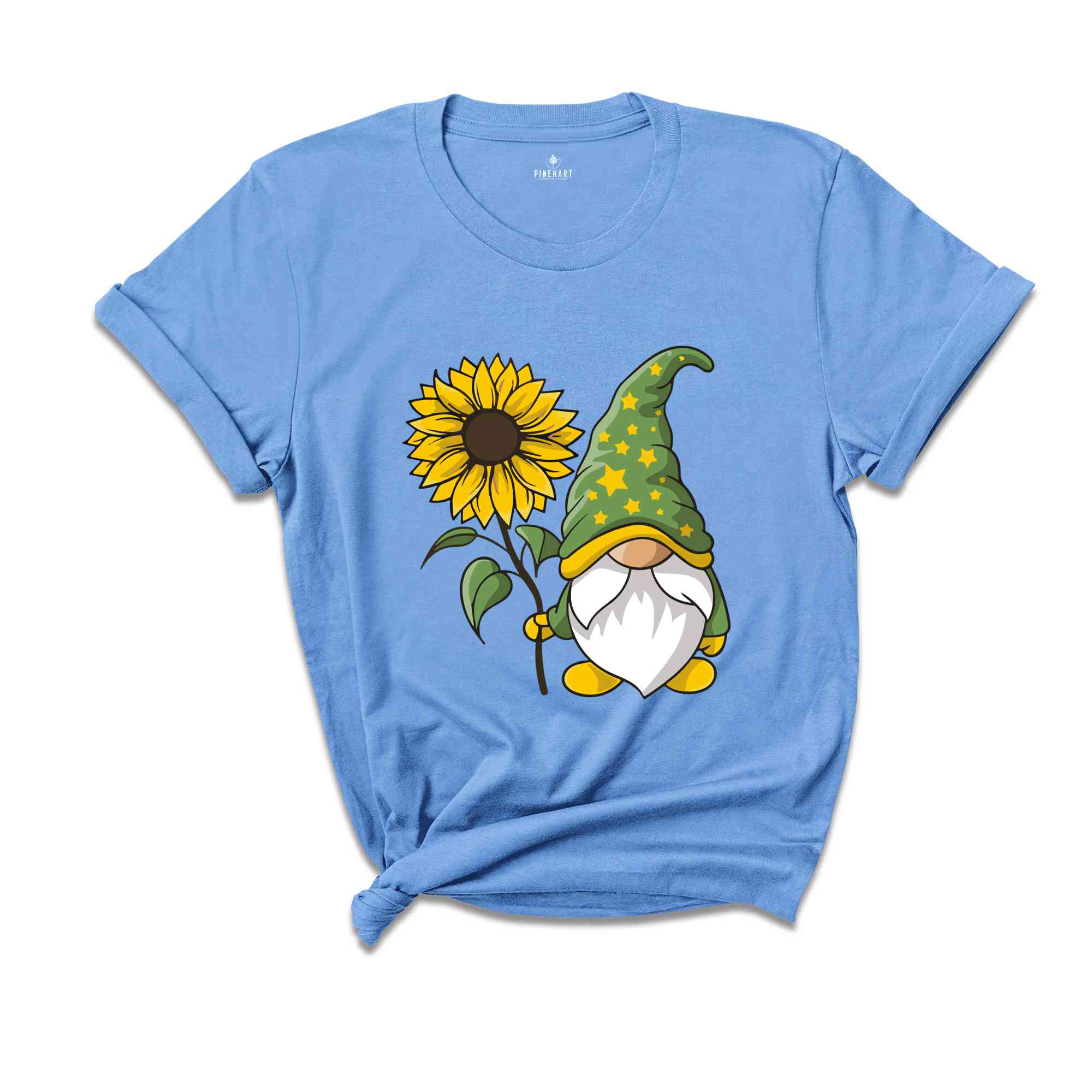 Cute Gnome Shirt, Daisy Graphic Tees, Floral Shirts for Women, Spring T-Shirt, Summer Clothing, Gift for Her, Gnome Gifts, Kids Gnome Shirts