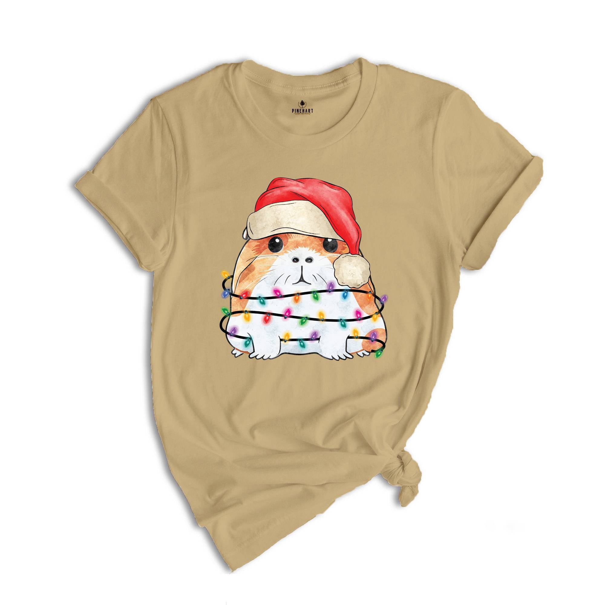 Cute Guinea Pig Shirt, Adorable Animal Shirt, Guinea Pig Owner Shirt, Christmas Party Tee, Christmas Lights Tee, Christmas Sweatshirt