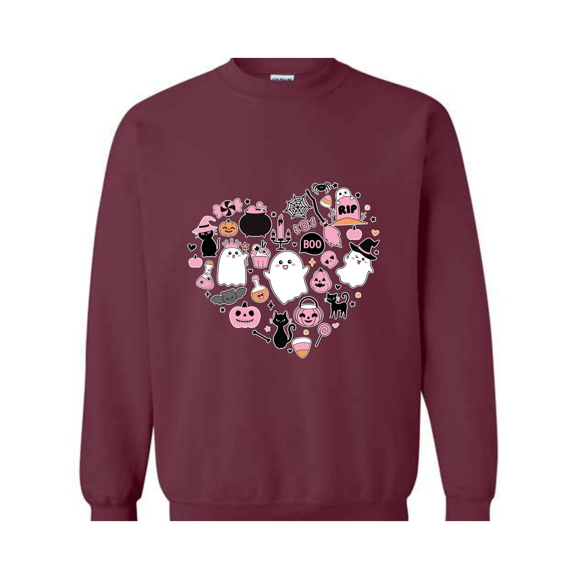 Cute Halloween Sweatshirt, Boo Shirt, Halloween Gift Sweater, Spooky Vibes Sweatshirt, Halloween Crewneck, Halloween Shirt, Cute Gift