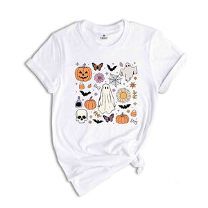 Cute Halloween Theme T-Shirt, Halloween Shirt, Cute Halloween Gifts, Fall Shirt, Spooky Season Tee, Ghost Halloween Shirt