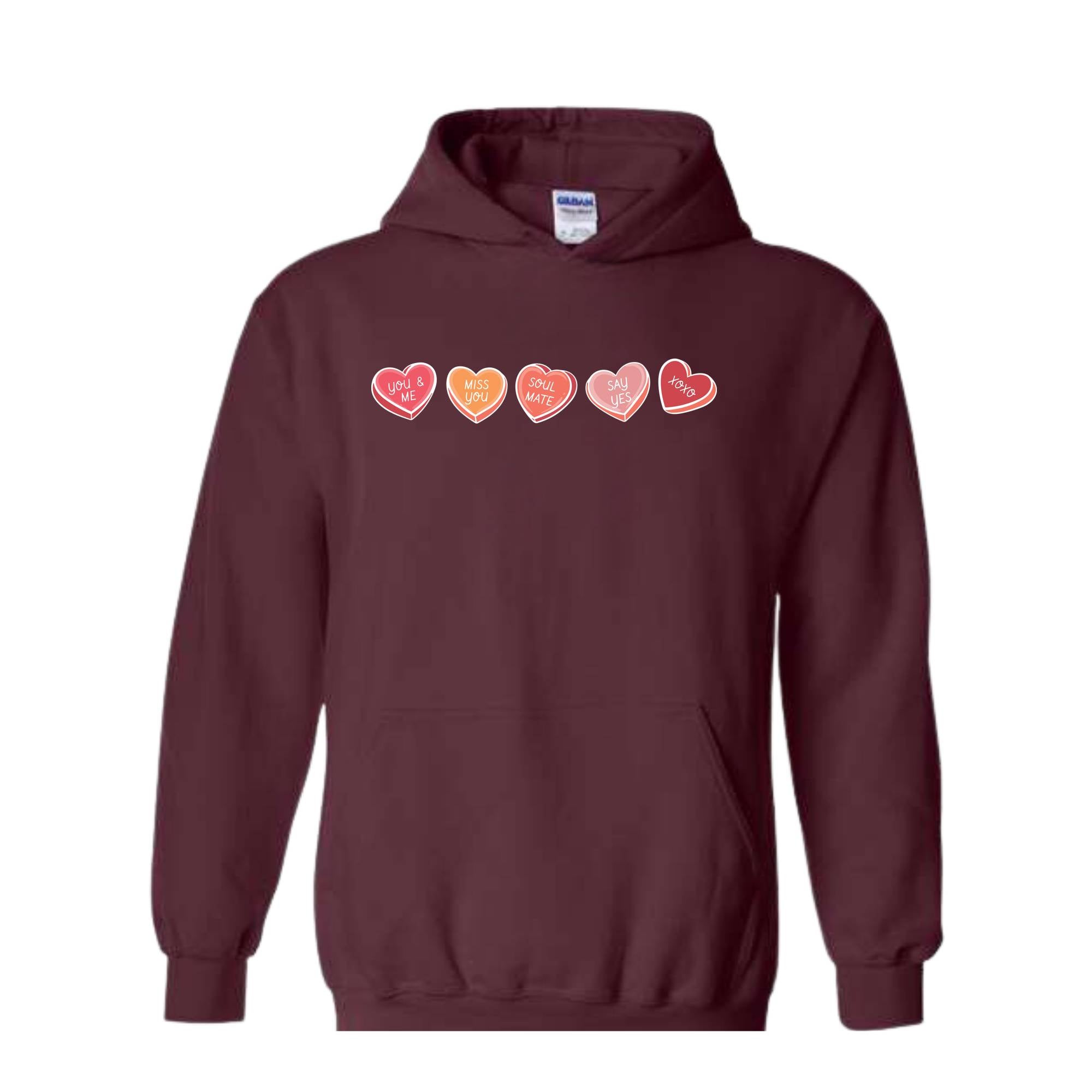 Cute Hearts Valentines Sweatshirt, Cute Valentines Day Sweater, Valentines Day Sweatshirt, Valentines Day Gifts