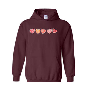 Cute Hearts Valentines Sweatshirt, Cute Valentines Day Sweater, Valentines Day Sweatshirt, Valentines Day Gifts
