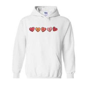 Cute Hearts Valentines Sweatshirt, Cute Valentines Day Sweater, Valentines Day Sweatshirt, Valentines Day Gifts