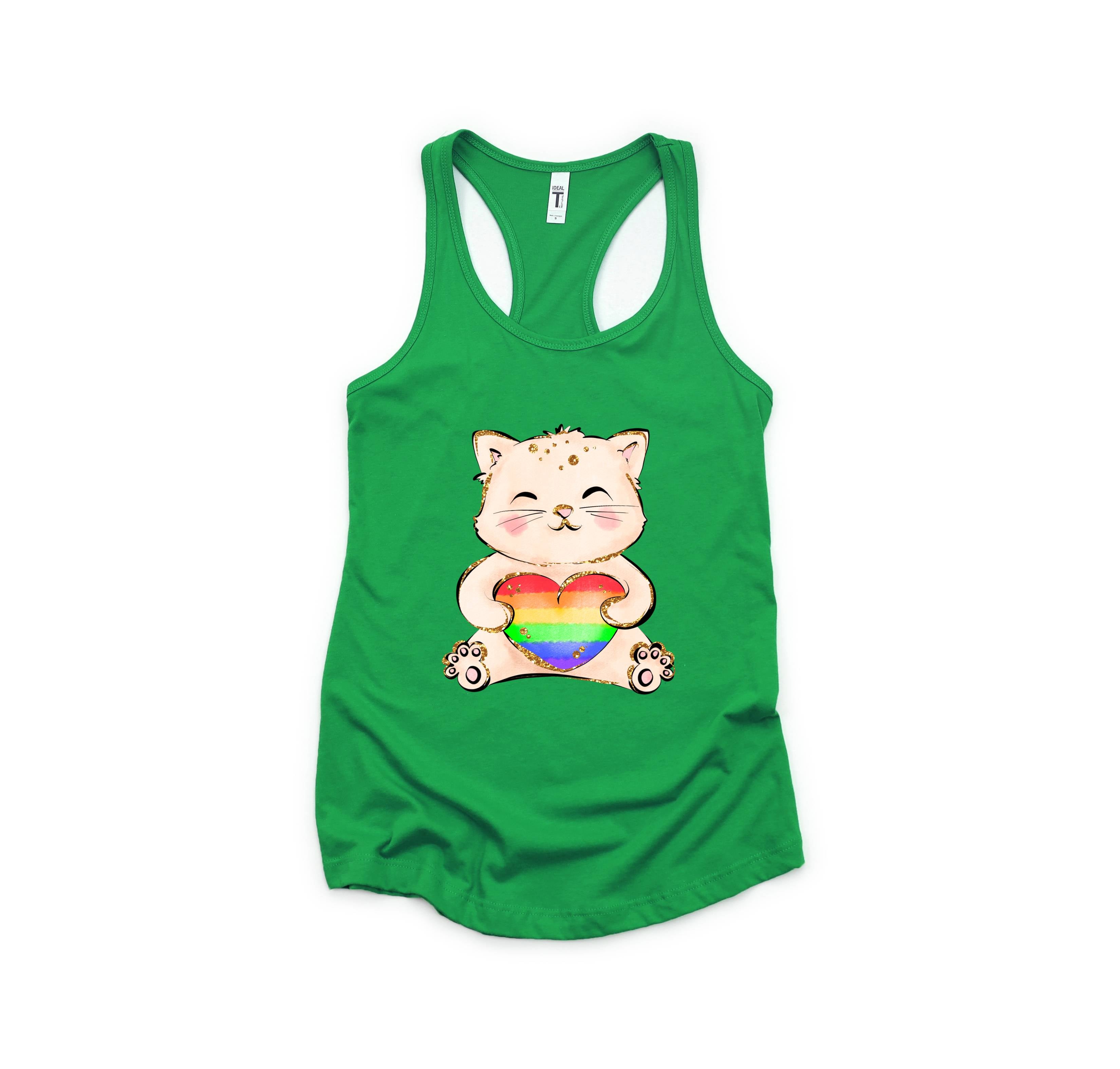 Cute LGBTQ Cat Tank Top, LGBTQ Pride Tank Top, Gay Pride Tank Top, Pride Month Tank Top, Love Is Love Tank Top, Female Symbol Tank Top