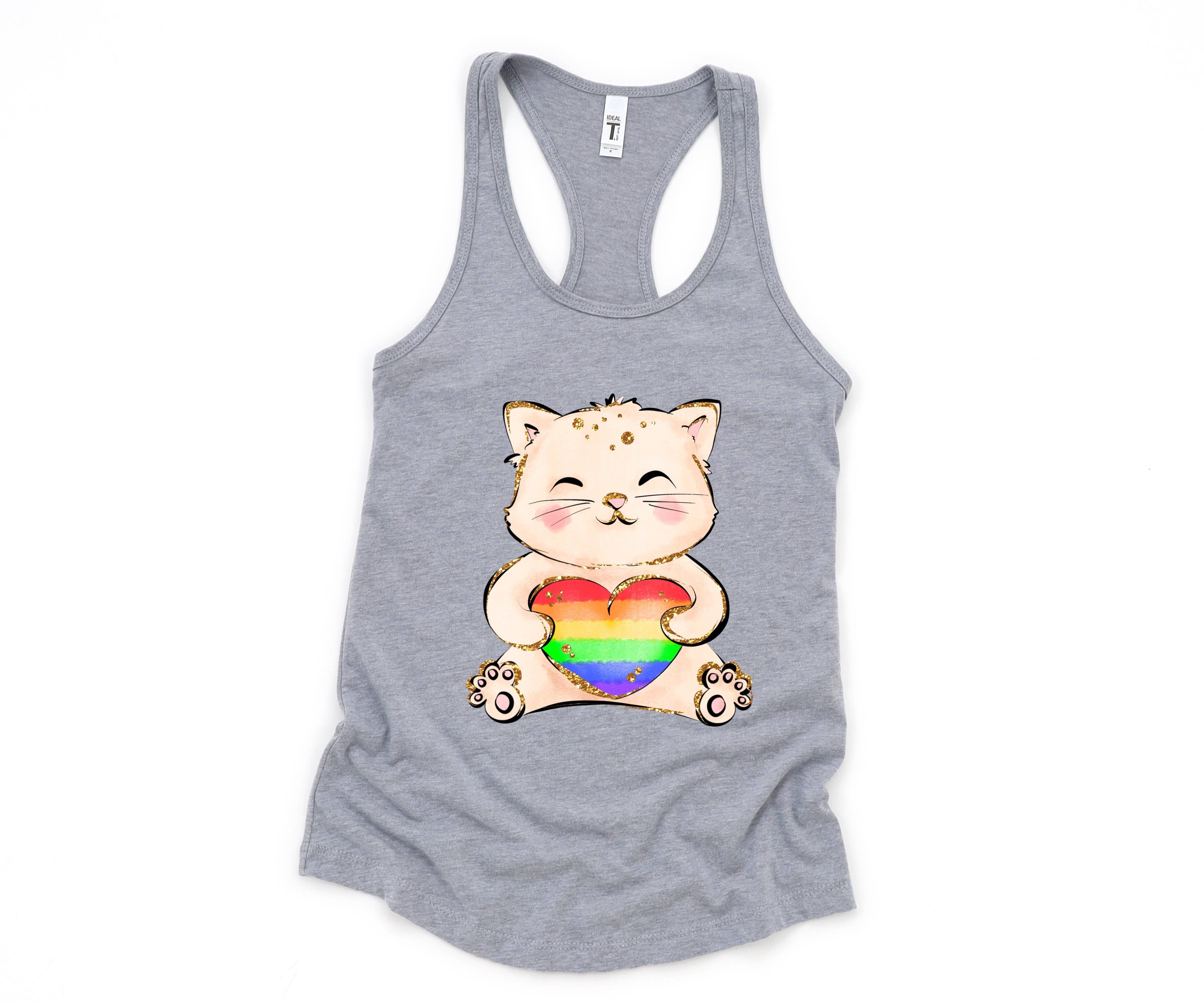 Cute LGBTQ Cat Tank Top, LGBTQ Pride Tank Top, Gay Pride Tank Top, Pride Month Tank Top, Love Is Love Tank Top, Female Symbol Tank Top