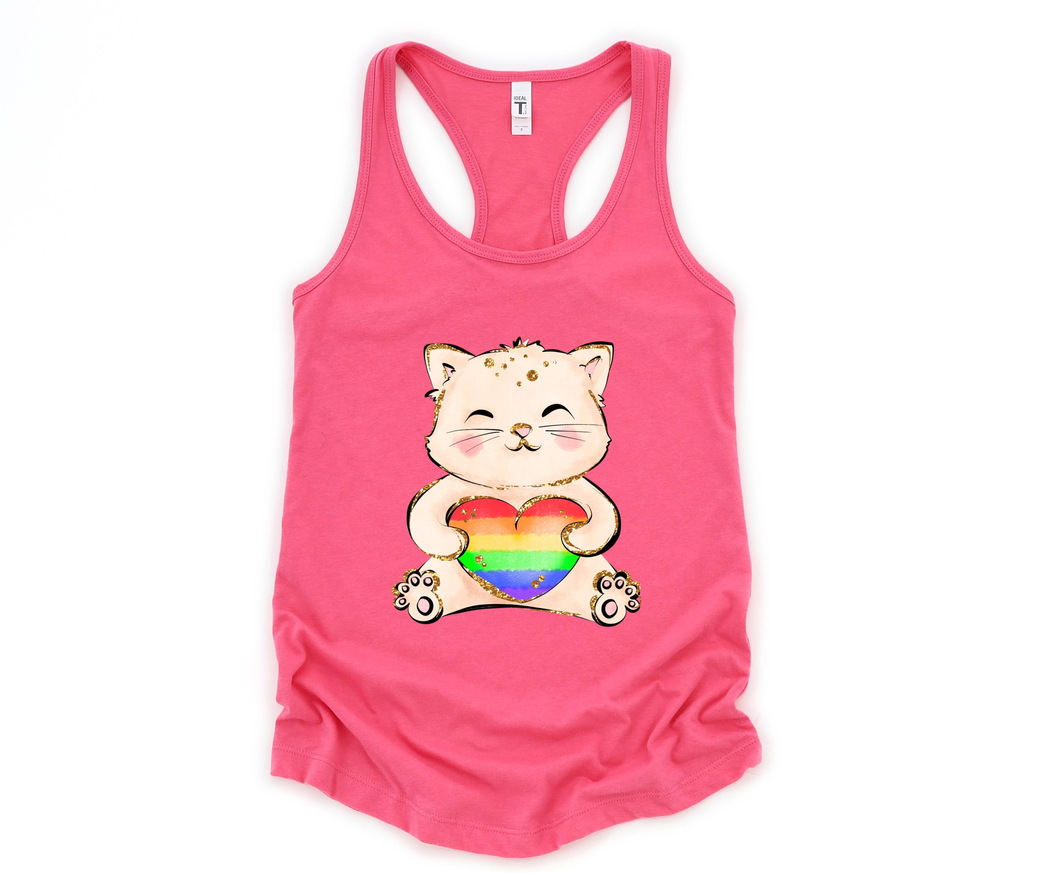 Cute LGBTQ Cat Tank Top, LGBTQ Pride Tank Top, Gay Pride Tank Top, Pride Month Tank Top, Love Is Love Tank Top, Female Symbol Tank Top