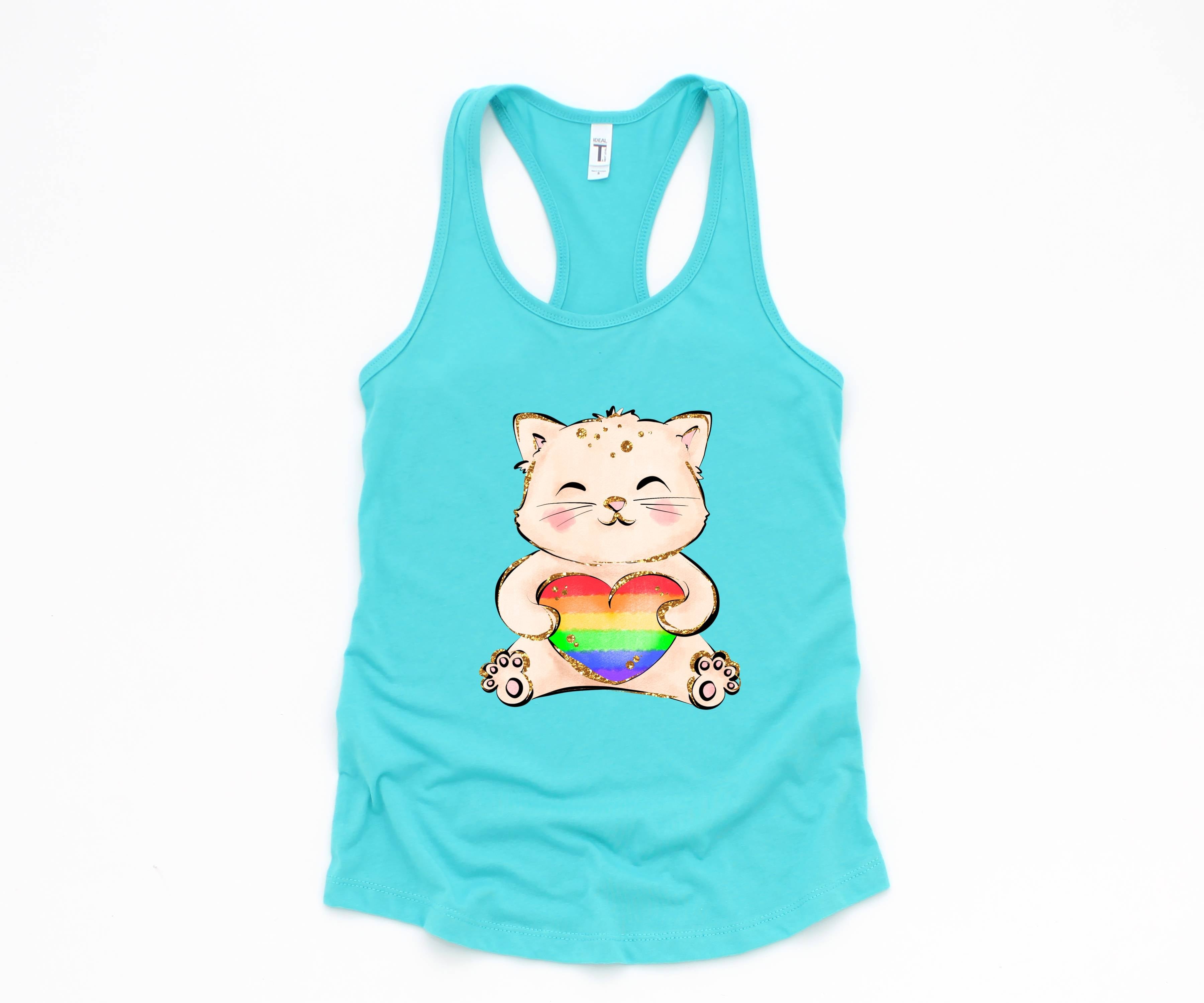 Cute LGBTQ Cat Tank Top, LGBTQ Pride Tank Top, Gay Pride Tank Top, Pride Month Tank Top, Love Is Love Tank Top, Female Symbol Tank Top