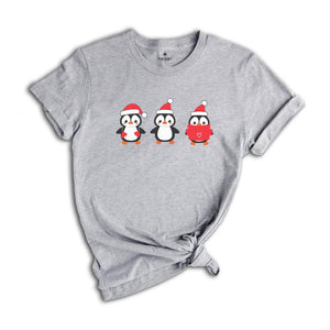 Cute Penguins Shirt, Christmas Penguins Shirt, Adorable Christmas Tee, Christmas Gift, Xmas Party Shirt, Christmas Family Shirt