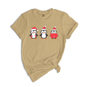 Cute Penguins Shirt, Christmas Penguins Shirt, Adorable Christmas Tee, Christmas Gift, Xmas Party Shirt, Christmas Family Shirt