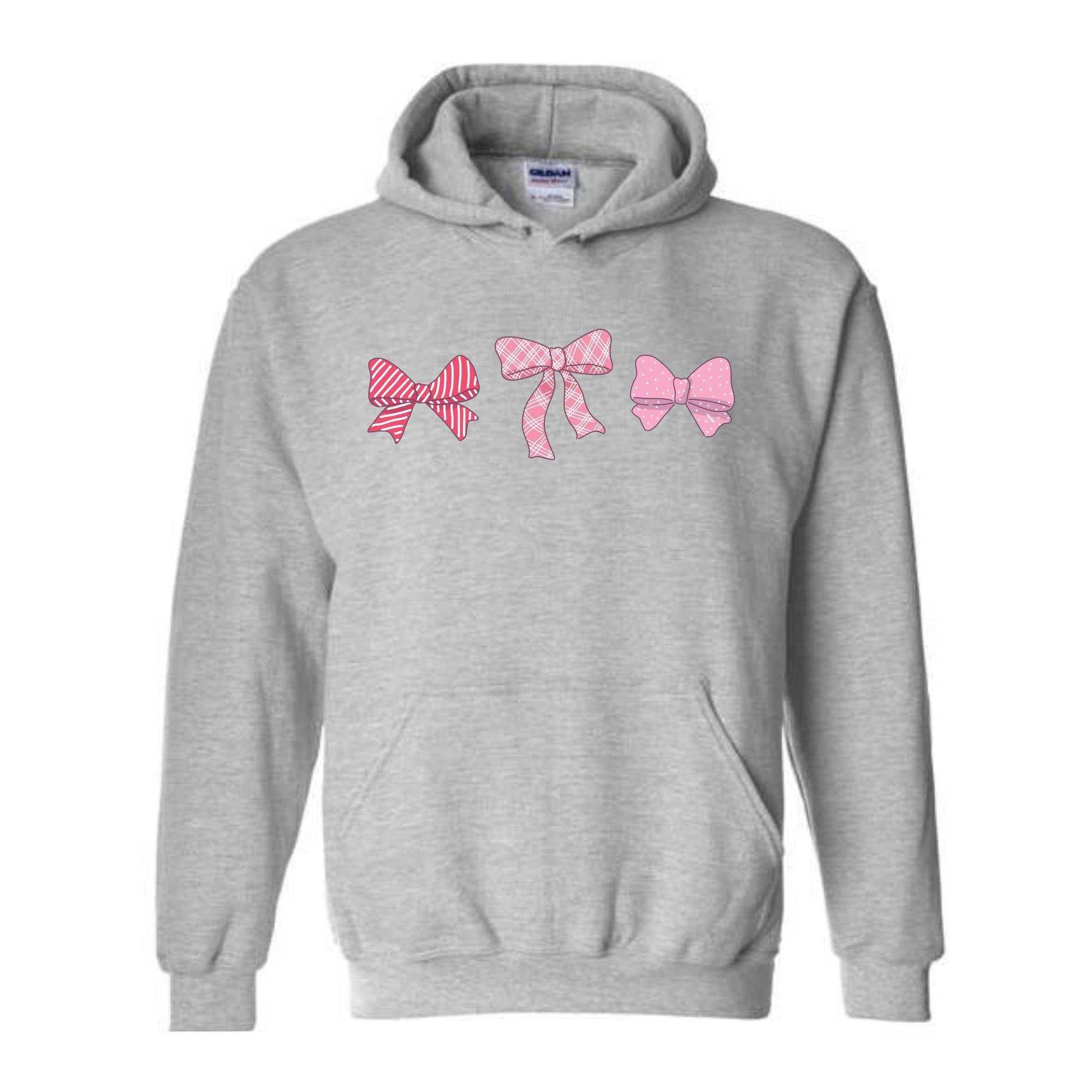 Cute Pink Ribbons Hoodie , Pink Bows Hoodie , Coquette Bows Core Hoodie , Pink Hoodie , Pink Core Hoodie