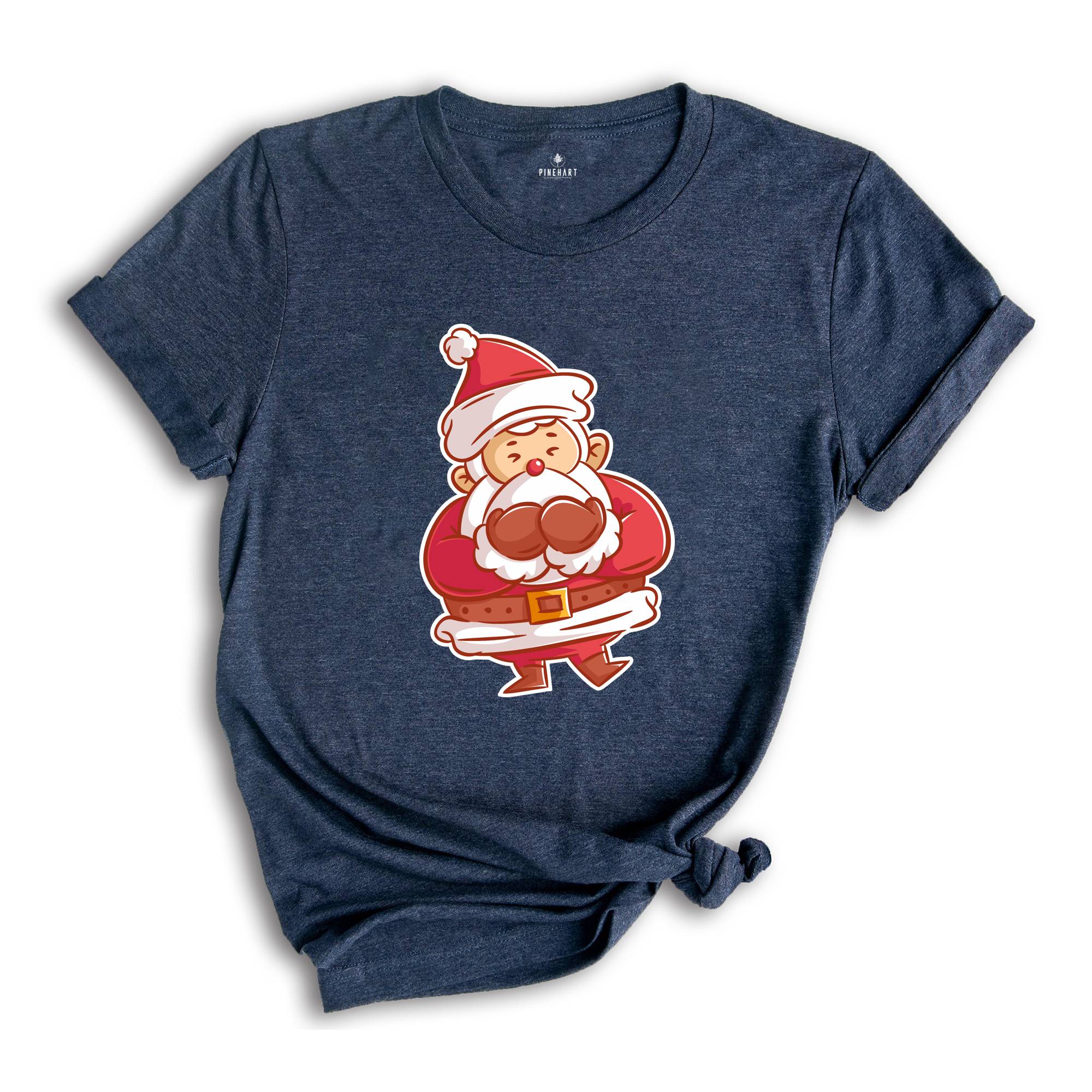 Cute Santa Shirt, Kawaii Santa Shirt, Christmas Sweatshirt, Christmas Party Tee, Cute Xmas Shirt, Holiday Shirt, Adorable Santa Tee