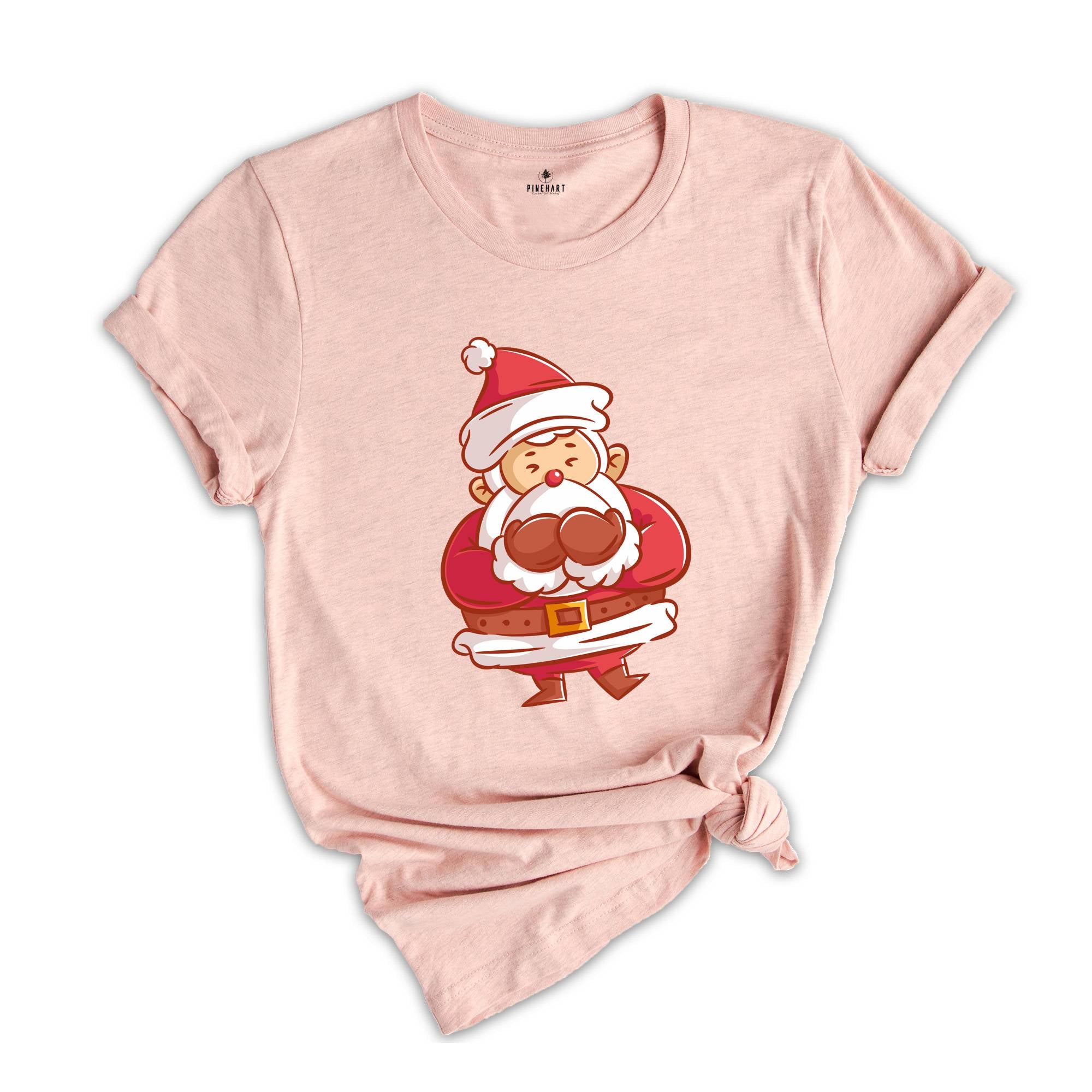 Cute Santa Shirt, Kawaii Santa Shirt, Christmas Sweatshirt, Christmas Party Tee, Cute Xmas Shirt, Holiday Shirt, Adorable Santa Tee