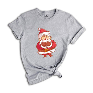 Cute Santa Shirt, Kawaii Santa Shirt, Christmas Sweatshirt, Christmas Party Tee, Cute Xmas Shirt, Holiday Shirt, Adorable Santa Tee
