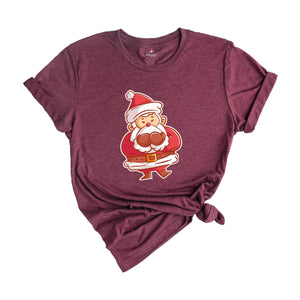 Cute Santa Shirt, Kawaii Santa Shirt, Christmas Sweatshirt, Christmas Party Tee, Cute Xmas Shirt, Holiday Shirt, Adorable Santa Tee