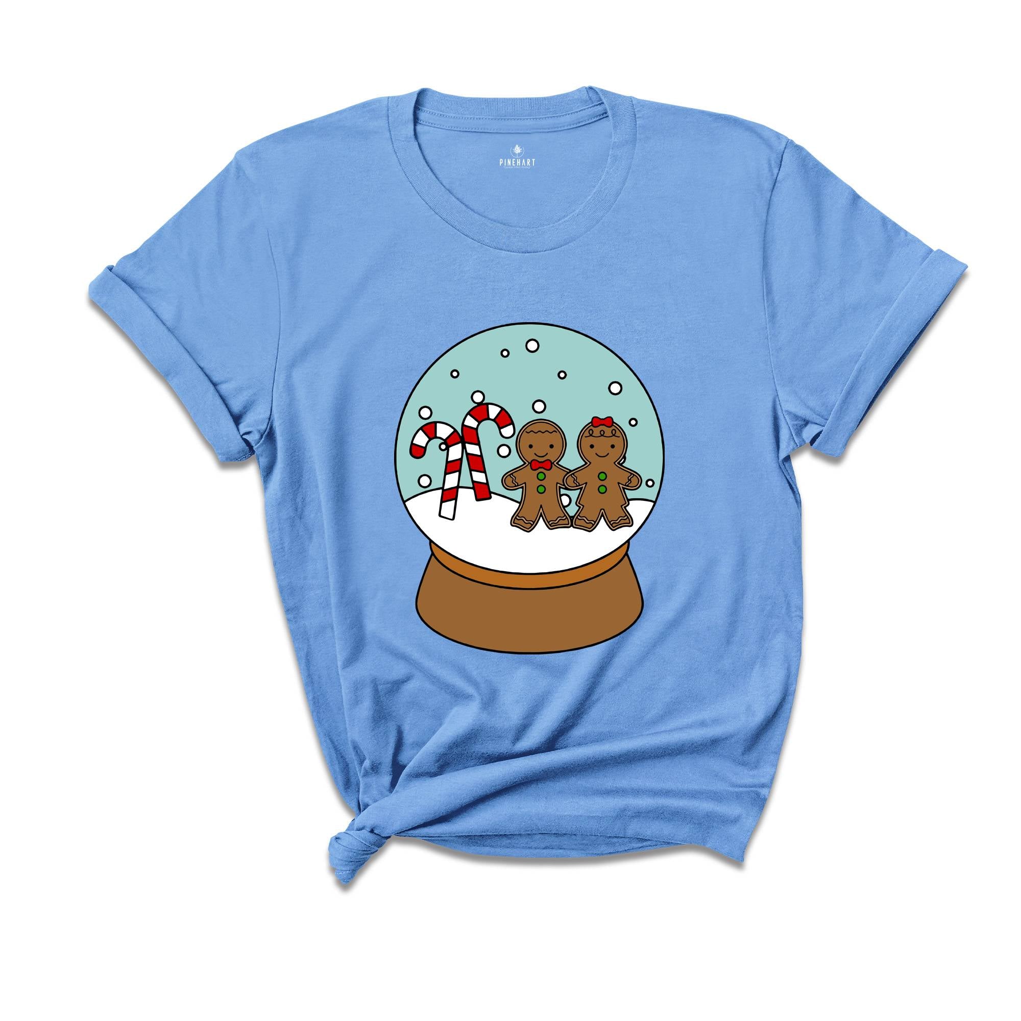 Cute Snow Globe Shirt, Gingerbread T-Shirt, Snow Globe Gift, Christmas Reunion, Christmas Sweatshirt, Cute Xmas Tee