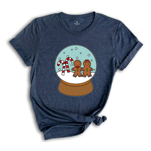 Cute Snow Globe Shirt, Gingerbread T-Shirt, Snow Globe Gift, Christmas Reunion, Christmas Sweatshirt, Cute Xmas Tee