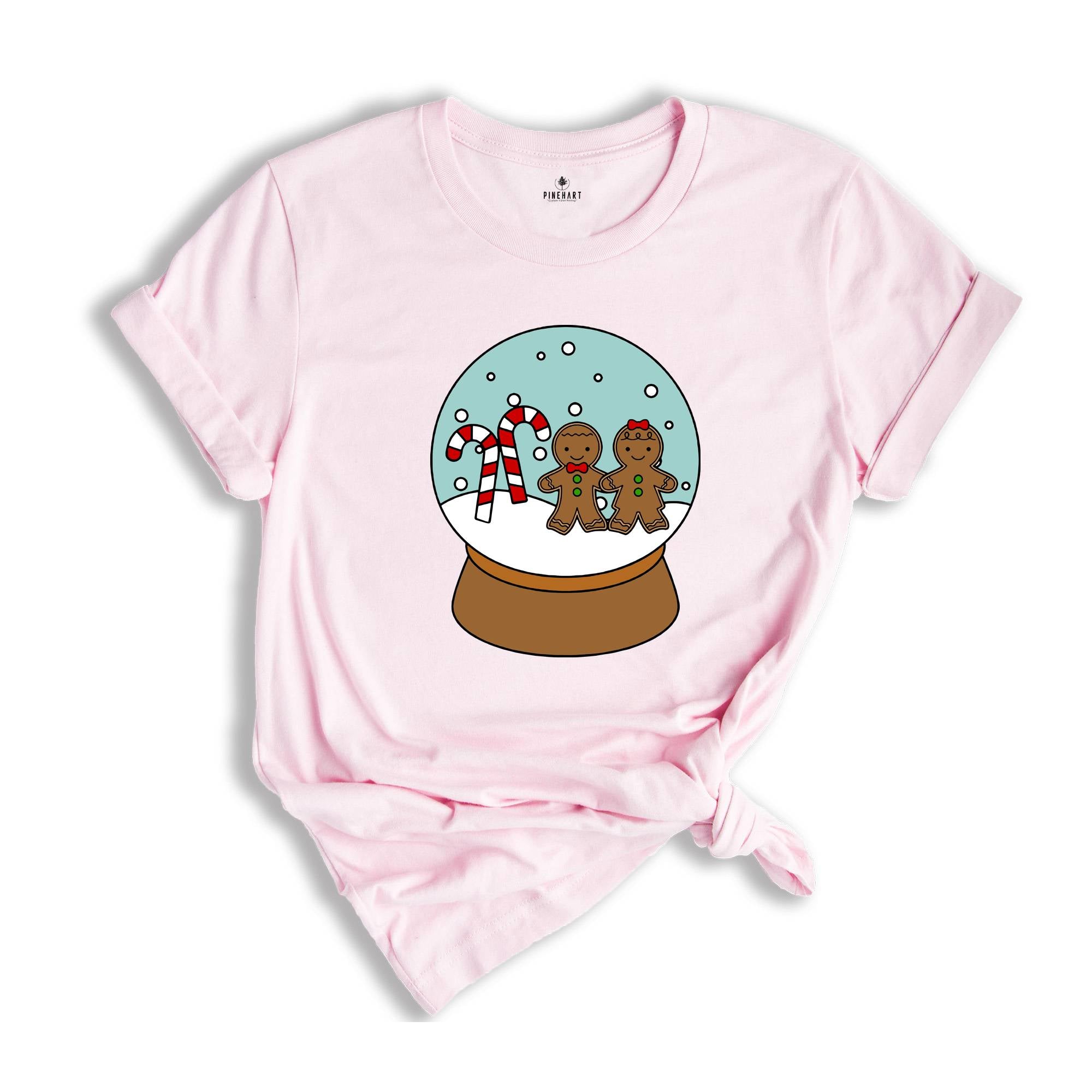 Cute Snow Globe Shirt, Gingerbread T-Shirt, Snow Globe Gift, Christmas Reunion, Christmas Sweatshirt, Cute Xmas Tee