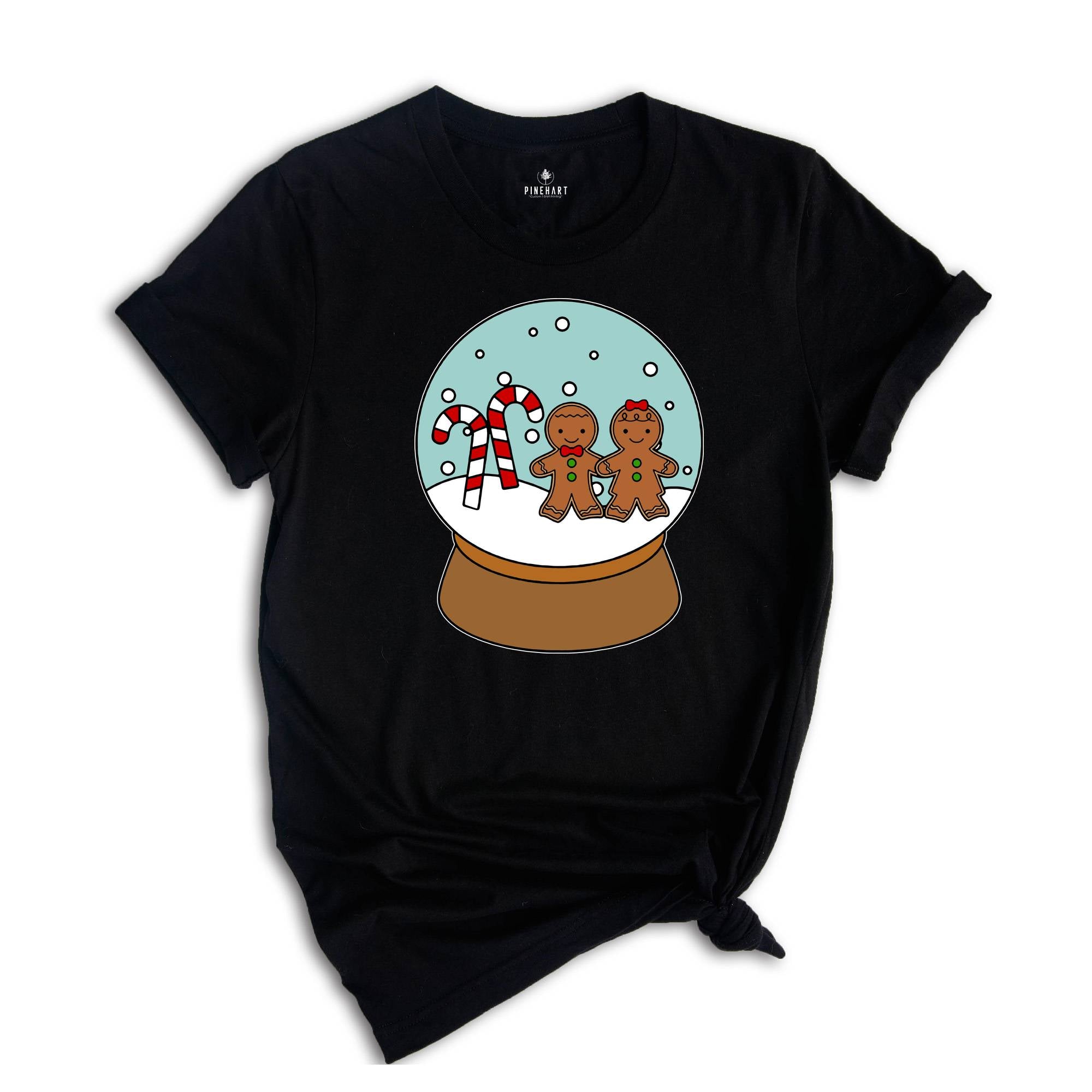Cute Snow Globe Shirt, Gingerbread T-Shirt, Snow Globe Gift, Christmas Reunion, Christmas Sweatshirt, Cute Xmas Tee