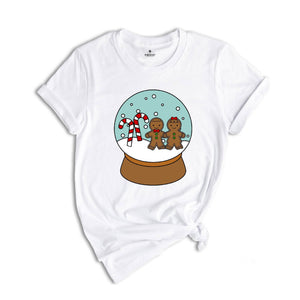 Cute Snow Globe Shirt, Gingerbread T-Shirt, Snow Globe Gift, Christmas Reunion, Christmas Sweatshirt, Cute Xmas Tee