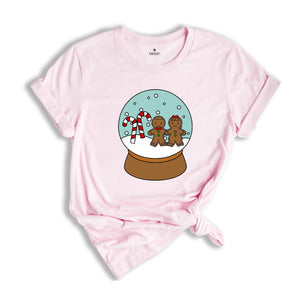 Cute Snow Globe Shirt, Gingerbread T-Shirt, Snow Globe Gift, Christmas Reunion, Christmas Sweatshirt, Cute Xmas Tee