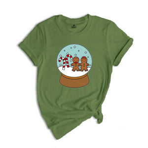 Cute Snow Globe Shirt, Gingerbread T-Shirt, Snow Globe Gift, Christmas Reunion, Christmas Sweatshirt, Cute Xmas Tee
