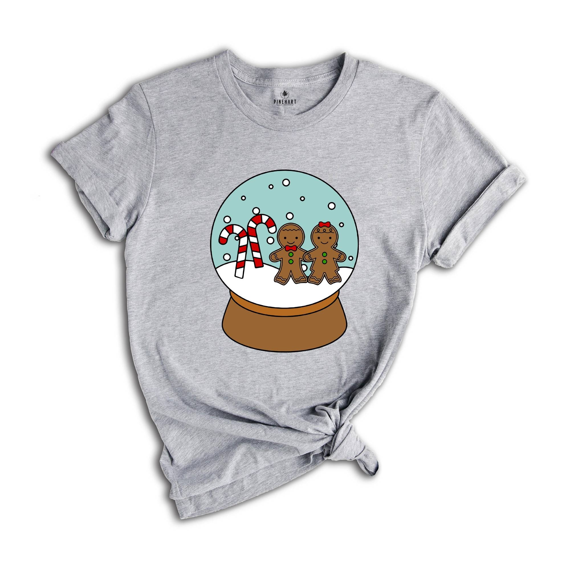 Cute Snow Globe Shirt, Gingerbread T-Shirt, Snow Globe Gift, Christmas Reunion, Christmas Sweatshirt, Cute Xmas Tee