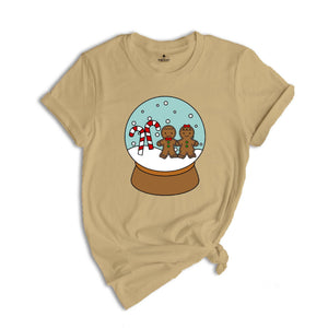 Cute Snow Globe Shirt, Gingerbread T-Shirt, Snow Globe Gift, Christmas Reunion, Christmas Sweatshirt, Cute Xmas Tee