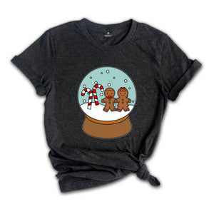 Cute Snow Globe Shirt, Gingerbread T-Shirt, Snow Globe Gift, Christmas Reunion, Christmas Sweatshirt, Cute Xmas Tee