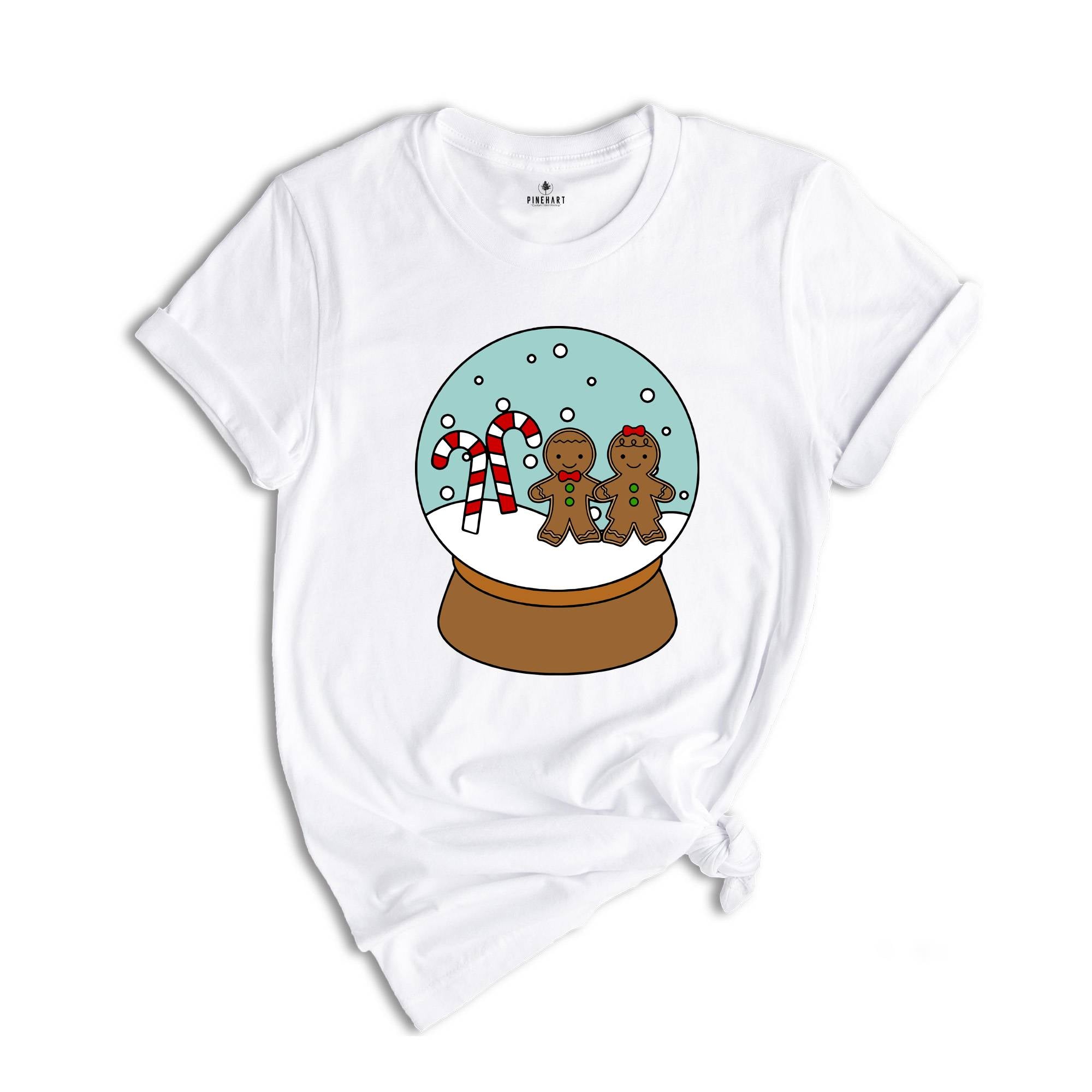 Cute Snow Globe Shirt, Gingerbread T-Shirt, Snow Globe Gift, Christmas Reunion, Christmas Sweatshirt, Cute Xmas Tee