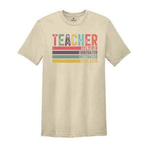 Cute Teacher Gift, Retro Teacher Shirt, Teacher Appreciation, Back To School Tee, Preschool Teacher, School Shirt, Teacher Shirt