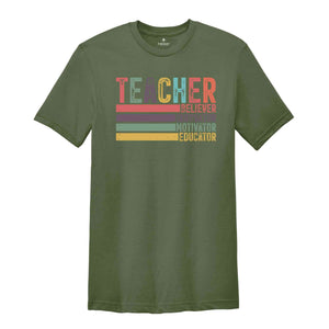 Cute Teacher Gift, Retro Teacher Shirt, Teacher Appreciation, Back To School Tee, Preschool Teacher, School Shirt, Teacher Shirt