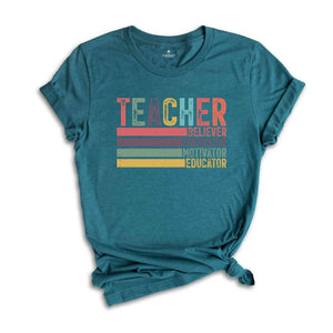 Cute Teacher Gift, Retro Teacher Shirt, Teacher Appreciation, Back To School Tee, Preschool Teacher, School Shirt, Teacher Shirt