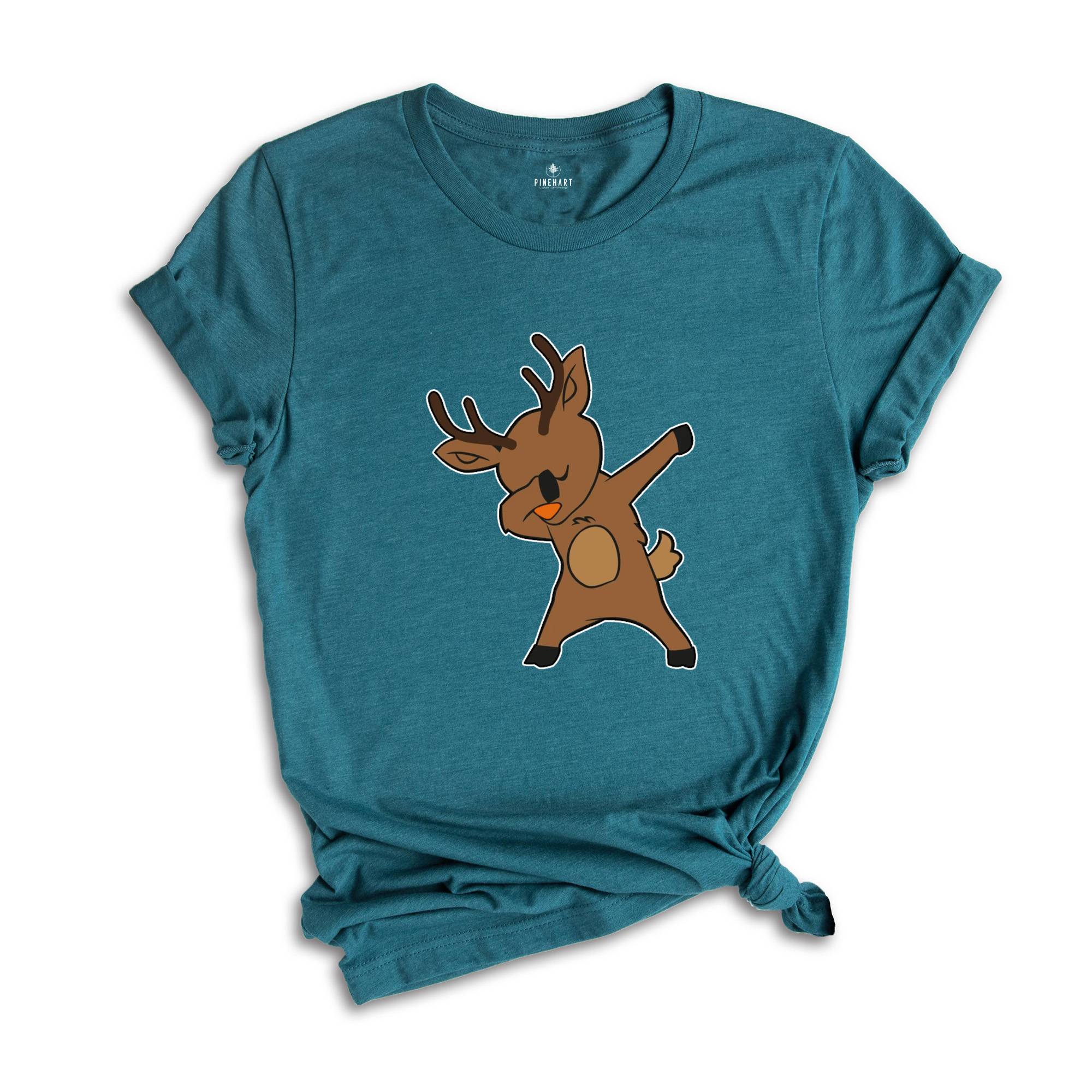 Dabbing Reindeer Shirt, Christmas Party T-Shirt, Cute Christmas Shirt, Toddler Christmas Shirt, Reindeer Apparel, Xmas Reindeer Tee