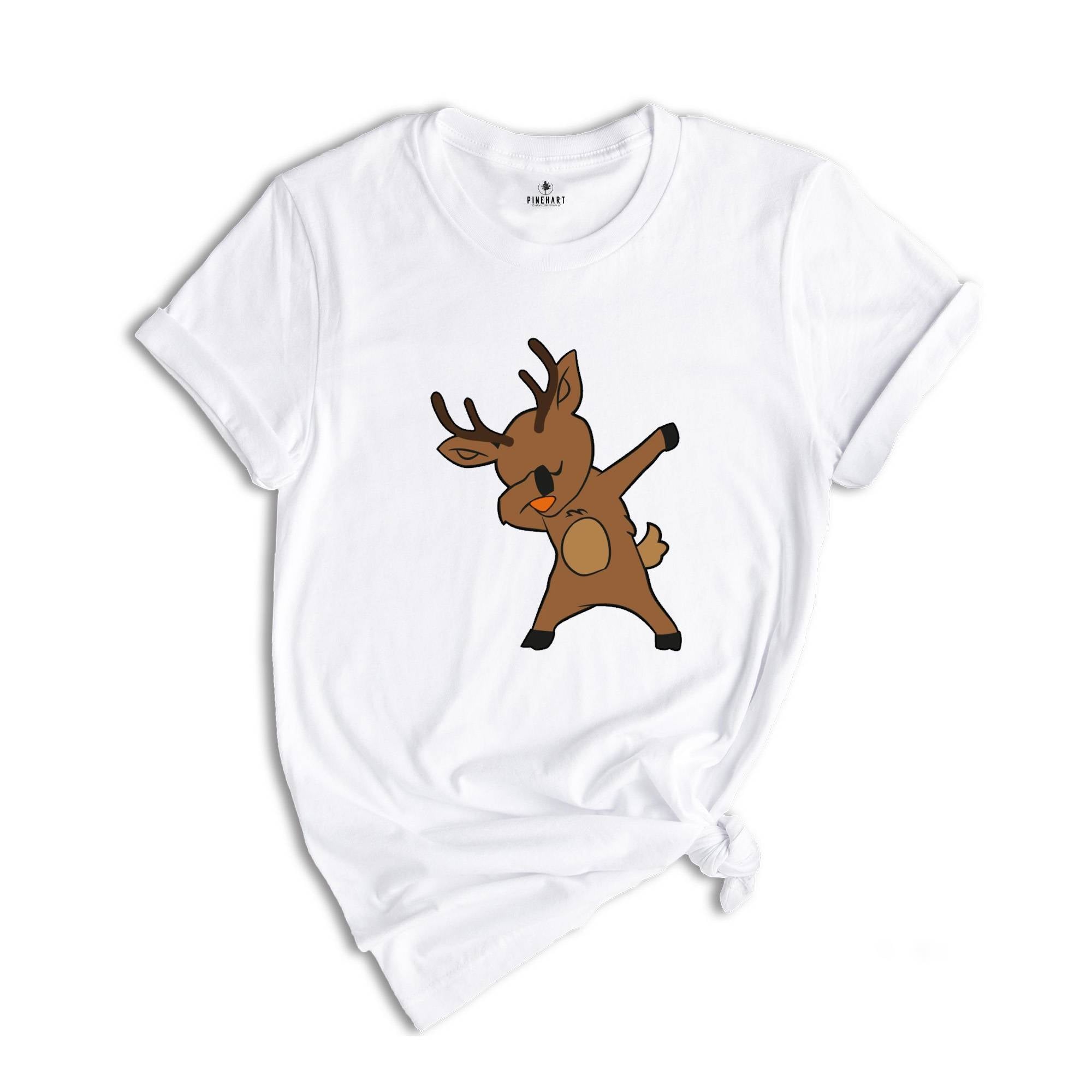 Dabbing Reindeer Shirt, Christmas Party T-Shirt, Cute Christmas Shirt, Toddler Christmas Shirt, Reindeer Apparel, Xmas Reindeer Tee
