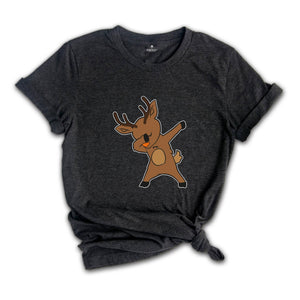 Dabbing Reindeer Shirt, Christmas Party T-Shirt, Cute Christmas Shirt, Toddler Christmas Shirt, Reindeer Apparel, Xmas Reindeer Tee
