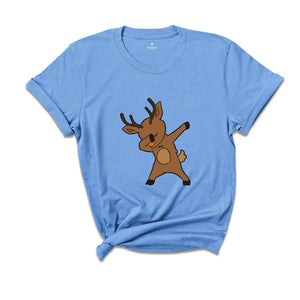 Dabbing Reindeer Shirt, Christmas Party T-Shirt, Cute Christmas Shirt, Toddler Christmas Shirt, Reindeer Apparel, Xmas Reindeer Tee