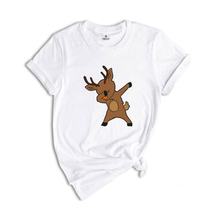 Dabbing Reindeer Shirt, Christmas Party T-Shirt, Cute Christmas Shirt, Toddler Christmas Shirt, Reindeer Apparel, Xmas Reindeer Tee