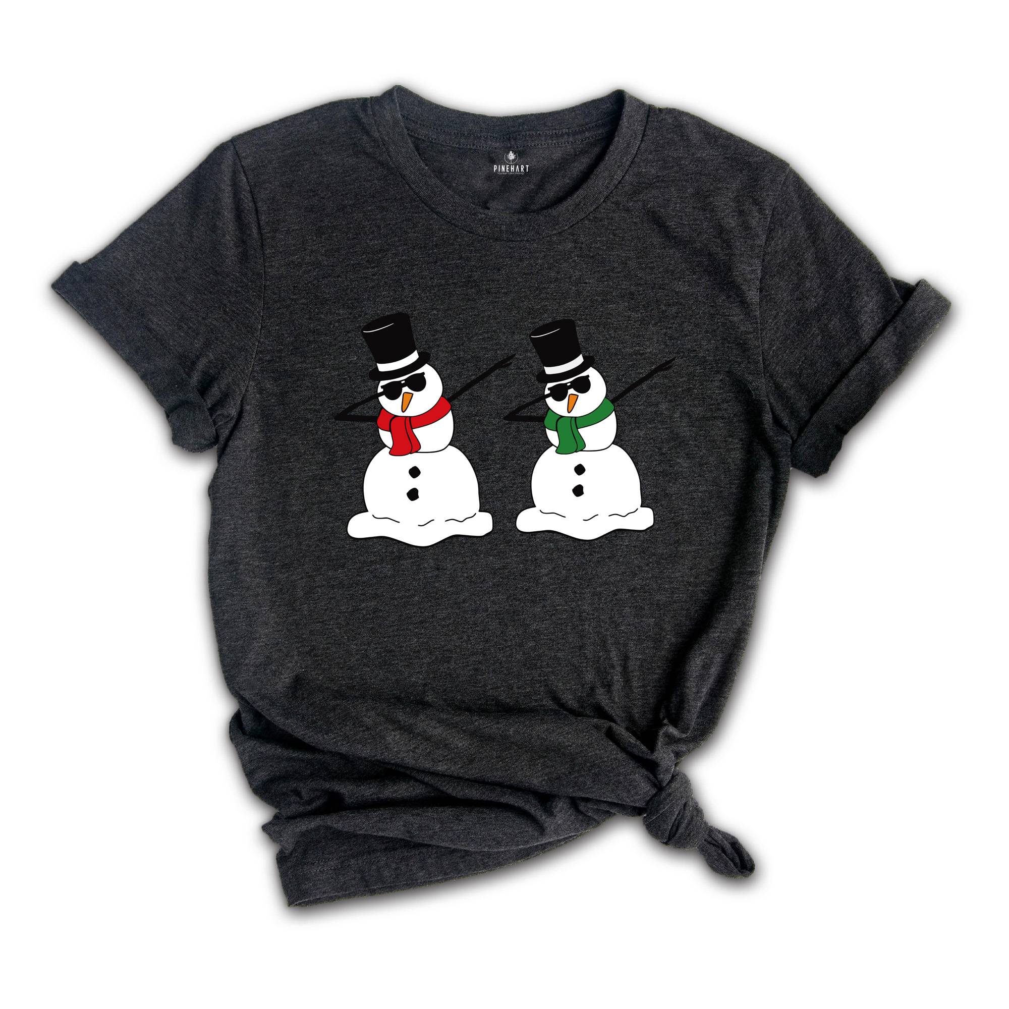 Dabbing Snowman Shirt, Cute Snowman T-Shirt, Xmas Snowman Shirt, Santa Snowman Shirt, Holiday Apparel, Snowman Shirt