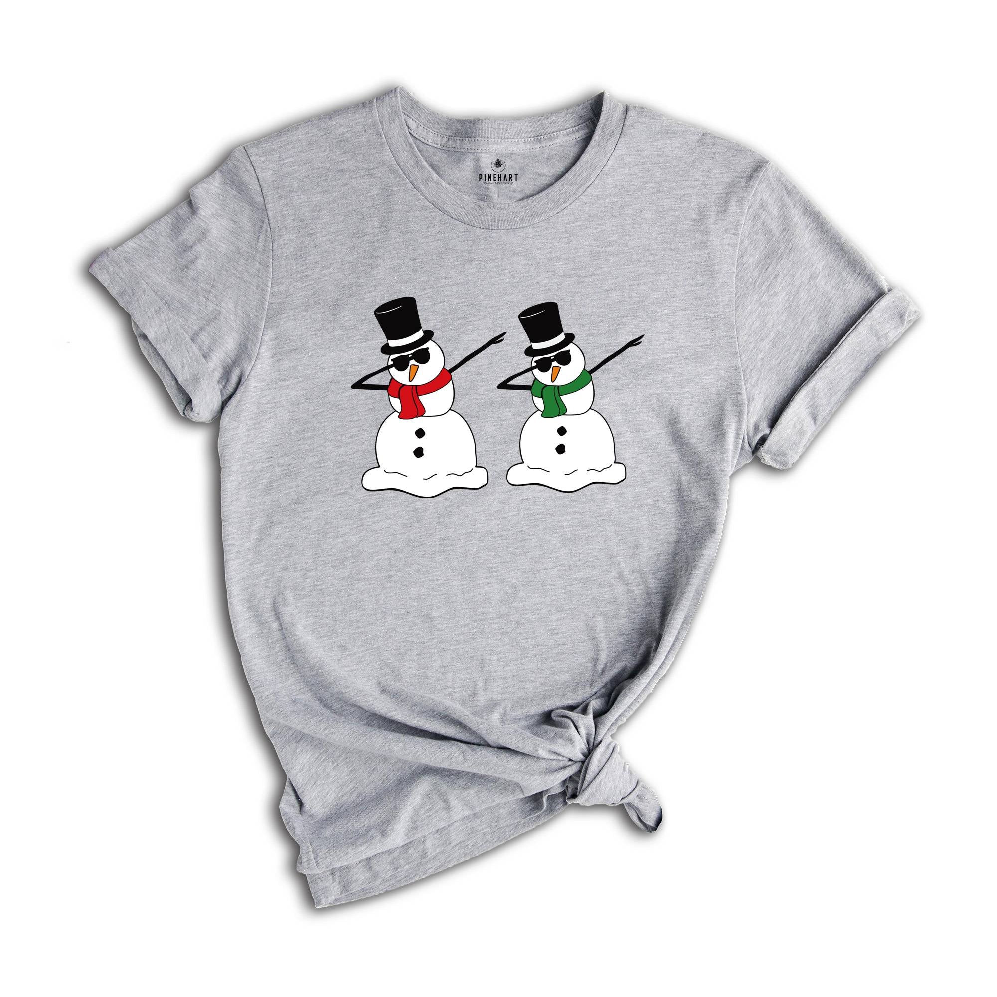 Dabbing Snowman Shirt, Cute Snowman T-Shirt, Xmas Snowman Shirt, Santa Snowman Shirt, Holiday Apparel, Snowman Shirt