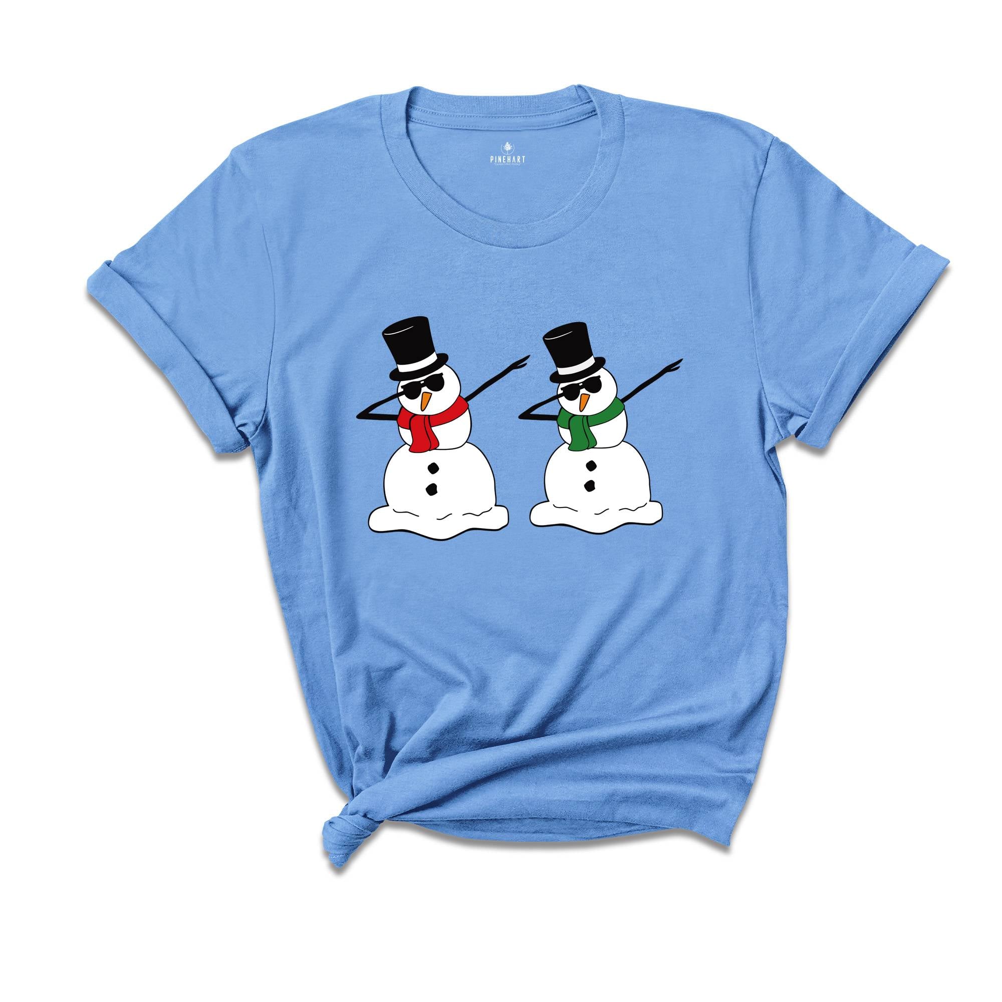Dabbing Snowman Shirt, Cute Snowman T-Shirt, Xmas Snowman Shirt, Santa Snowman Shirt, Holiday Apparel, Snowman Shirt
