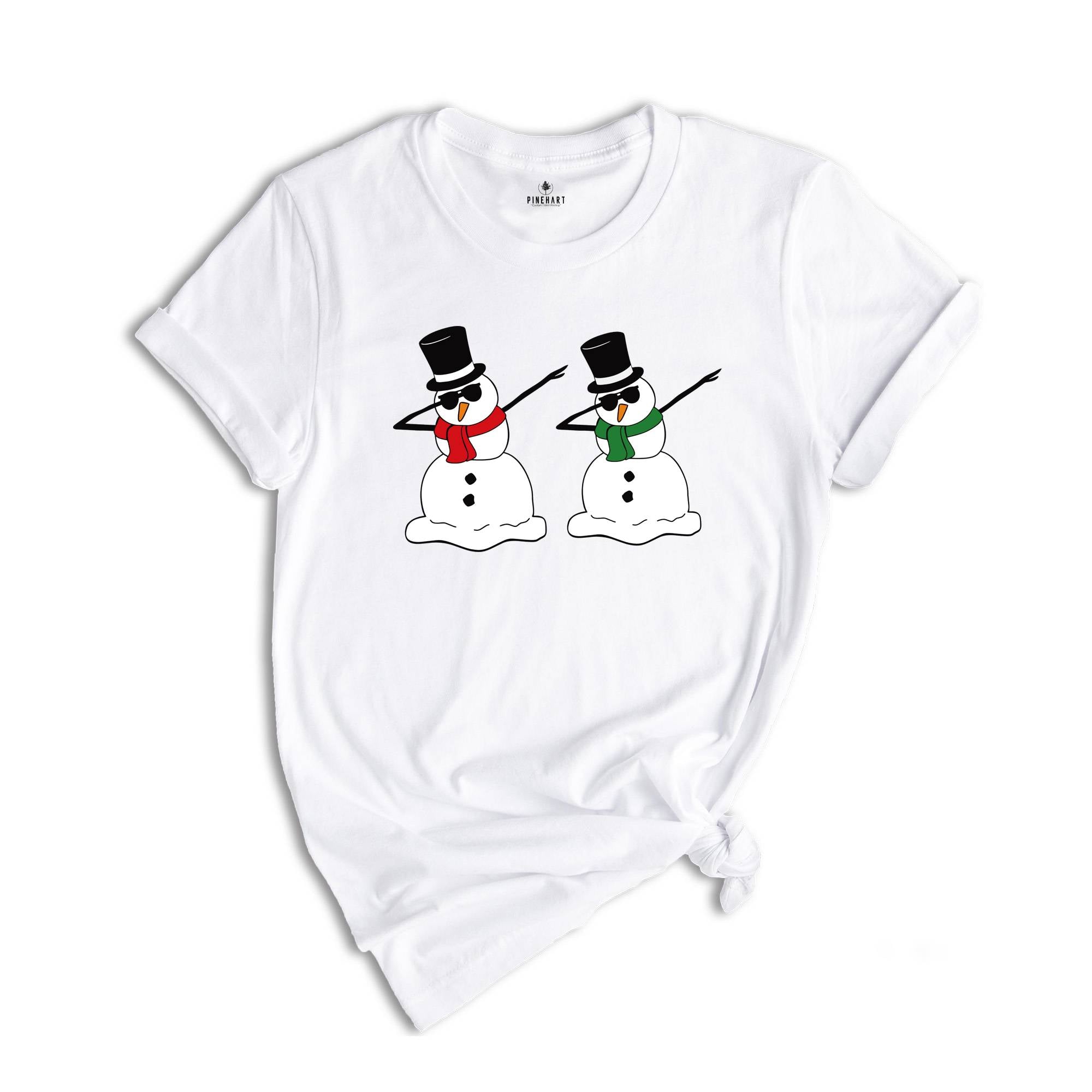 Dabbing Snowman Shirt, Cute Snowman T-Shirt, Xmas Snowman Shirt, Santa Snowman Shirt, Holiday Apparel, Snowman Shirt