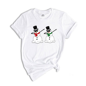 Dabbing Snowman Shirt, Cute Snowman T-Shirt, Xmas Snowman Shirt, Santa Snowman Shirt, Holiday Apparel, Snowman Shirt